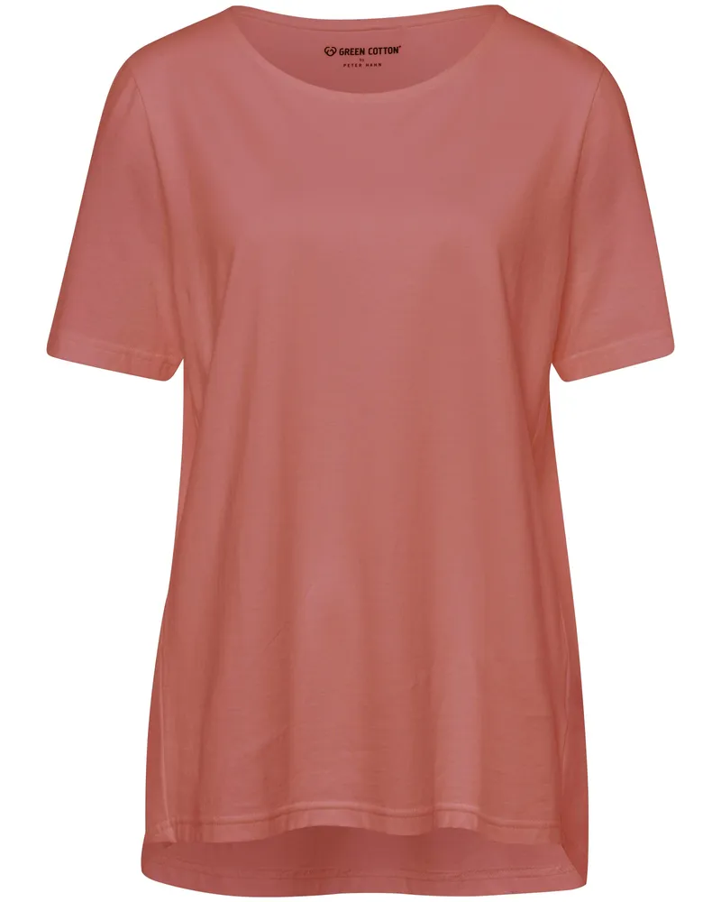 Green Cotton Rundhals-Shirt Benedikte  rot Rot