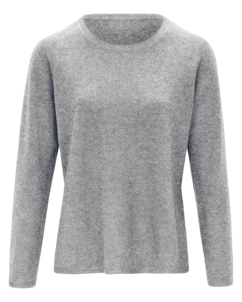 Include Rundhals-Pullover aus Schurwolle und Kaschmir  grau Grau