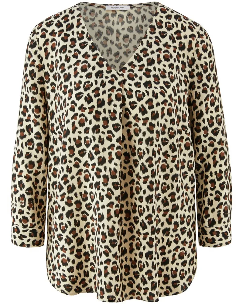 Peter Hahn Bluse V-Ausschnitt  beige Beige