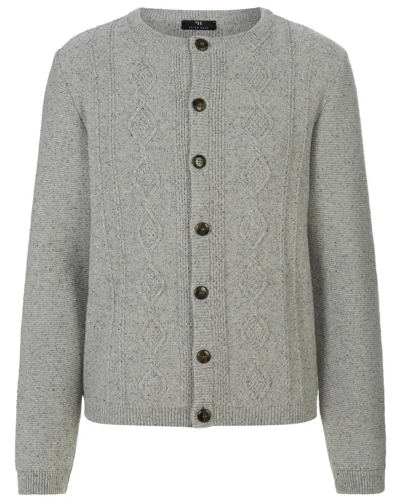 Peter Hahn Strickjacke  grau Grau