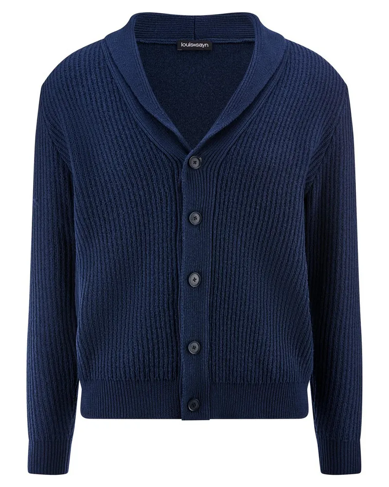 Louis Sayn Schalkragen-Strickjacke  blau Blau