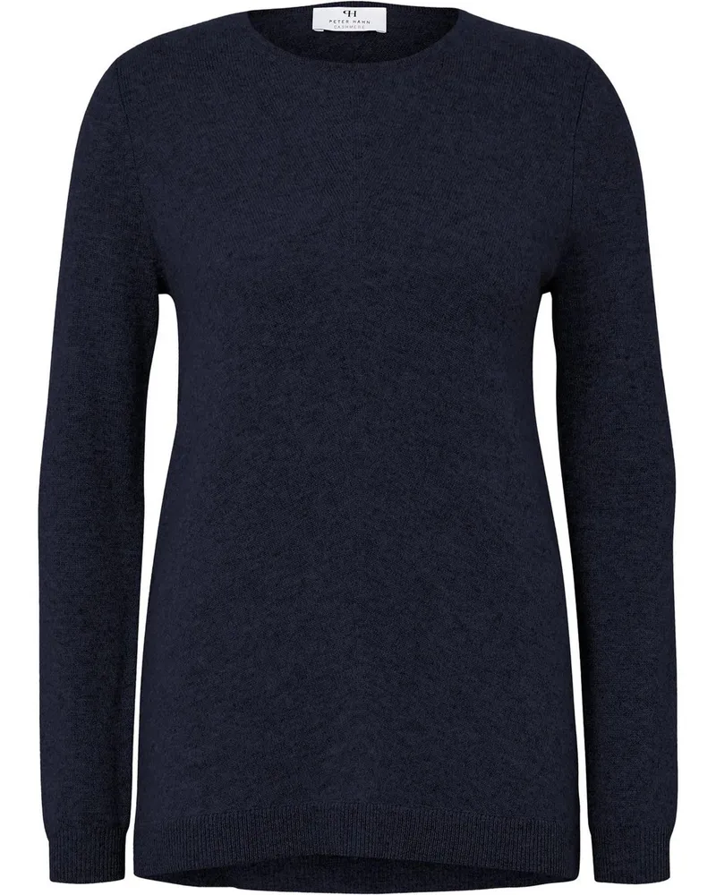Peter Hahn Rundhals-Pullover aus 100% Premium-Kaschmir  Cashmere blau Blau