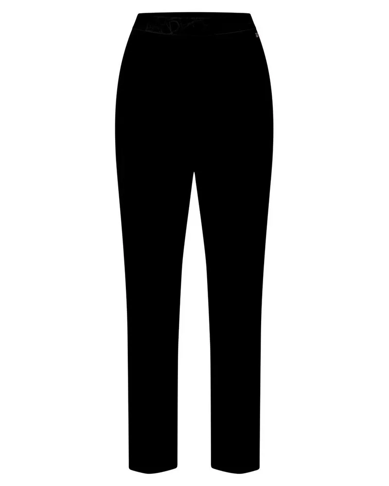 Basler Knöchellange Slim Fit-Jersey-Hose  schwarz Schwarz