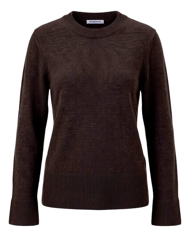 Peter Hahn Rundhals-Pullover  braun Braun
