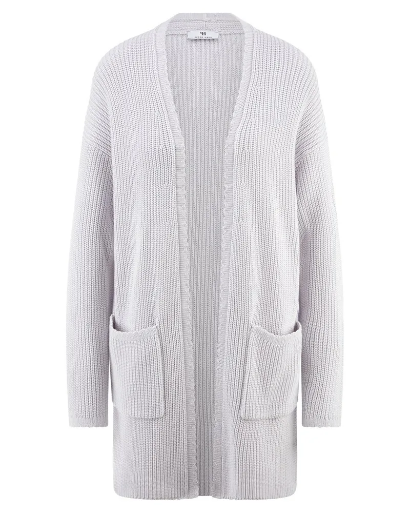 Peter Hahn Long-Strickjacke  grau Grau