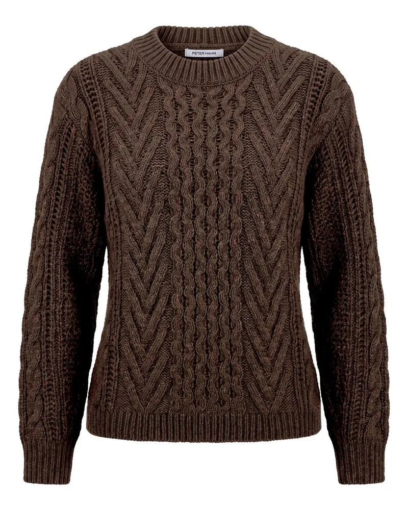 Peter Hahn Rundhals-Pullover  braun Braun