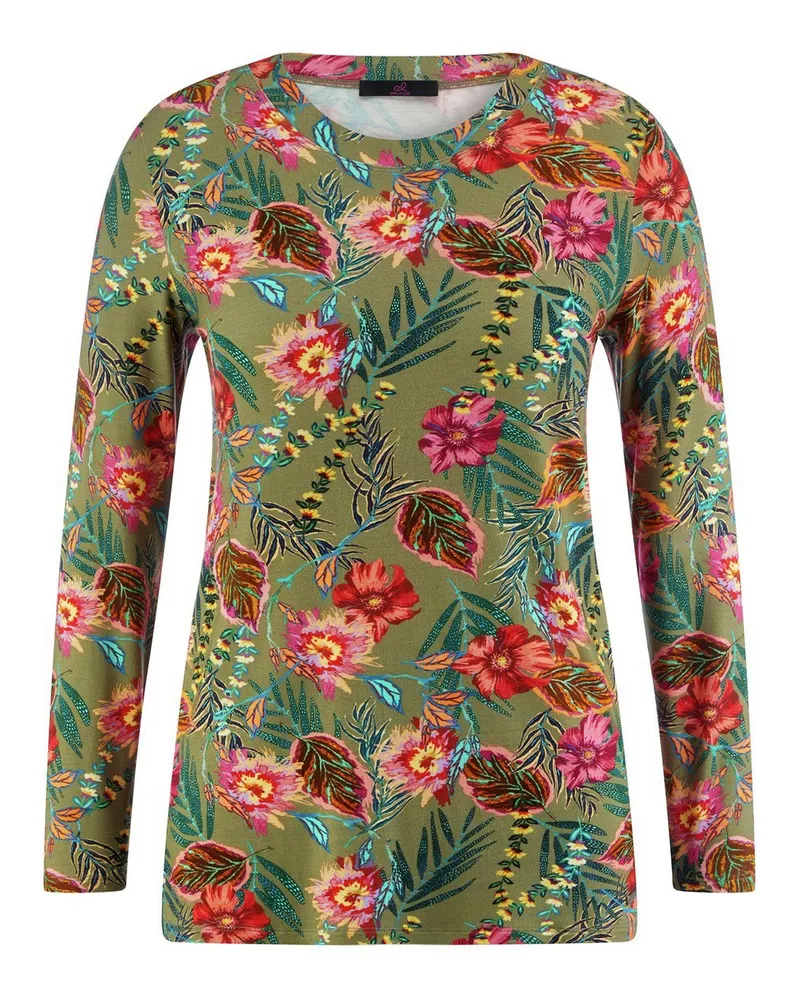 Emilia Lay Rundhals-Shirt  grün Grün
