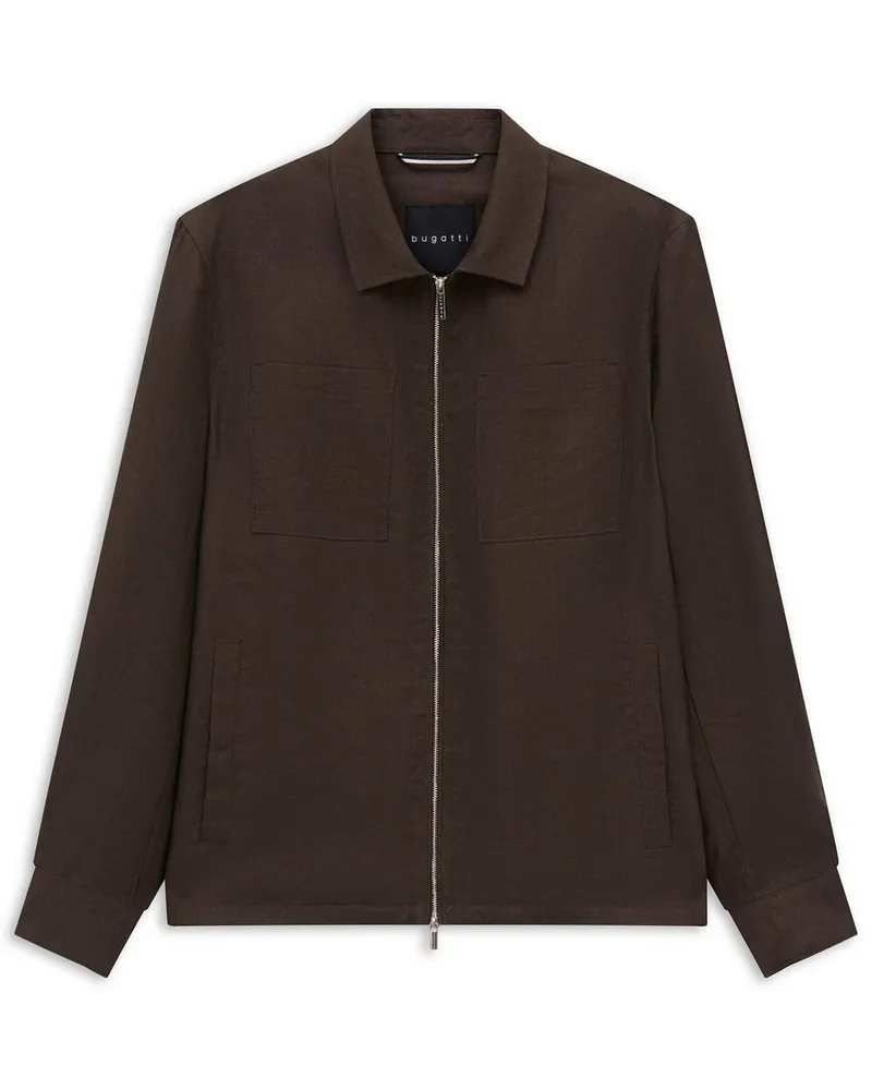 Bugatti Hemdjacke Regular Fit  braun Braun