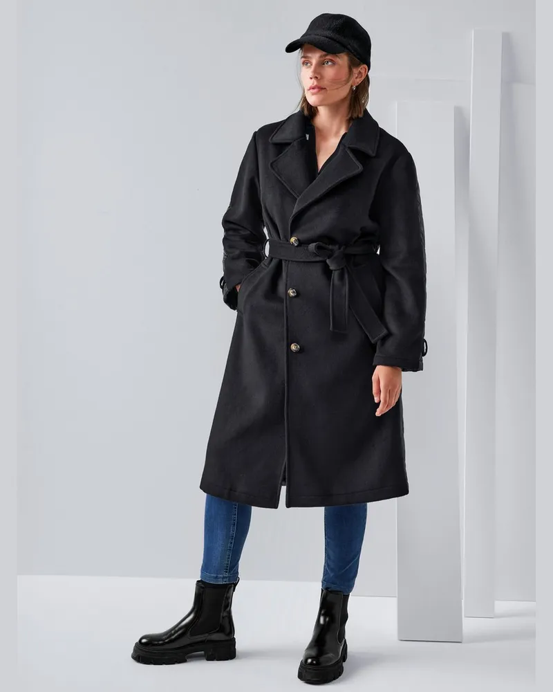 Emilia Lay Mantel  schwarz Schwarz
