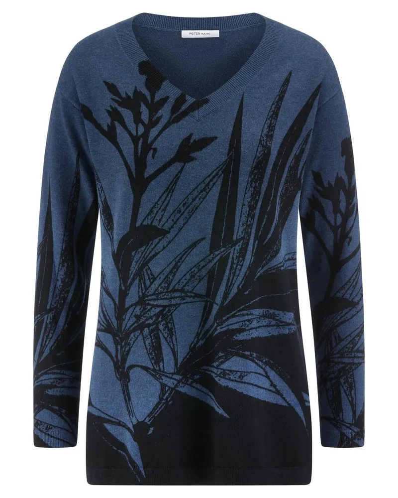 Peter Hahn V-Pullover  blau Blau