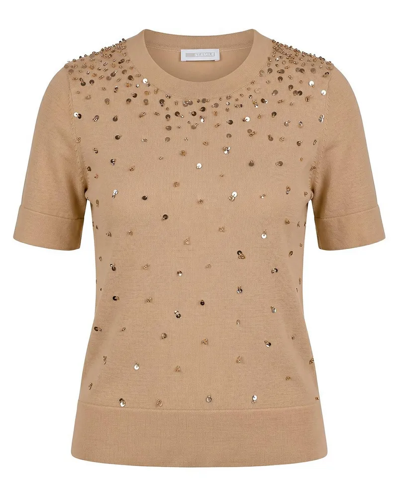 St. Emile Rundhals-Pullover  beige Beige