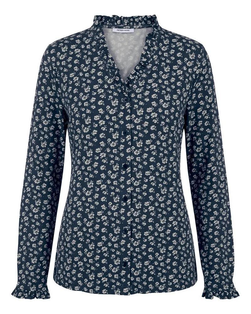 Peter Hahn Jersey-Bluse  blau Blau
