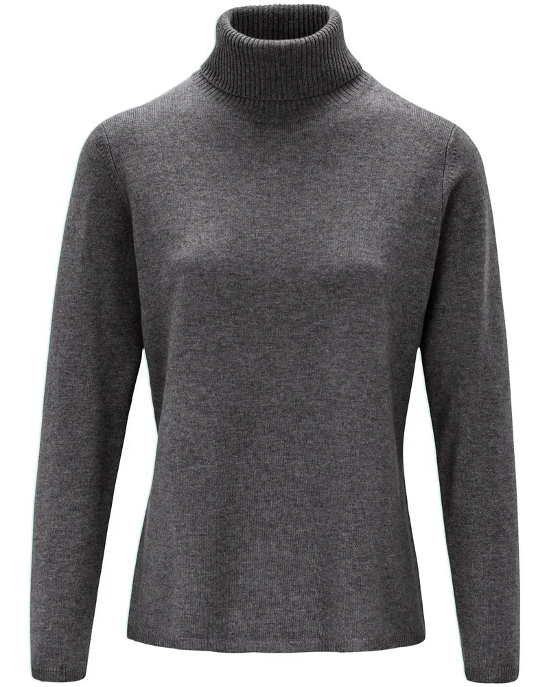 Include Rollkragen-Pullover aus Schurwolle und Kaschmir  grau Grau
