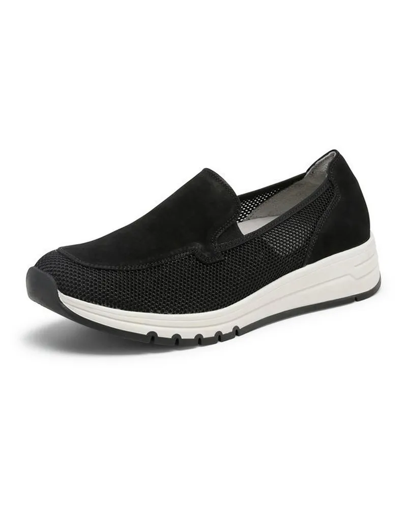 Waldläufer Slipper April  schwarz Schwarz