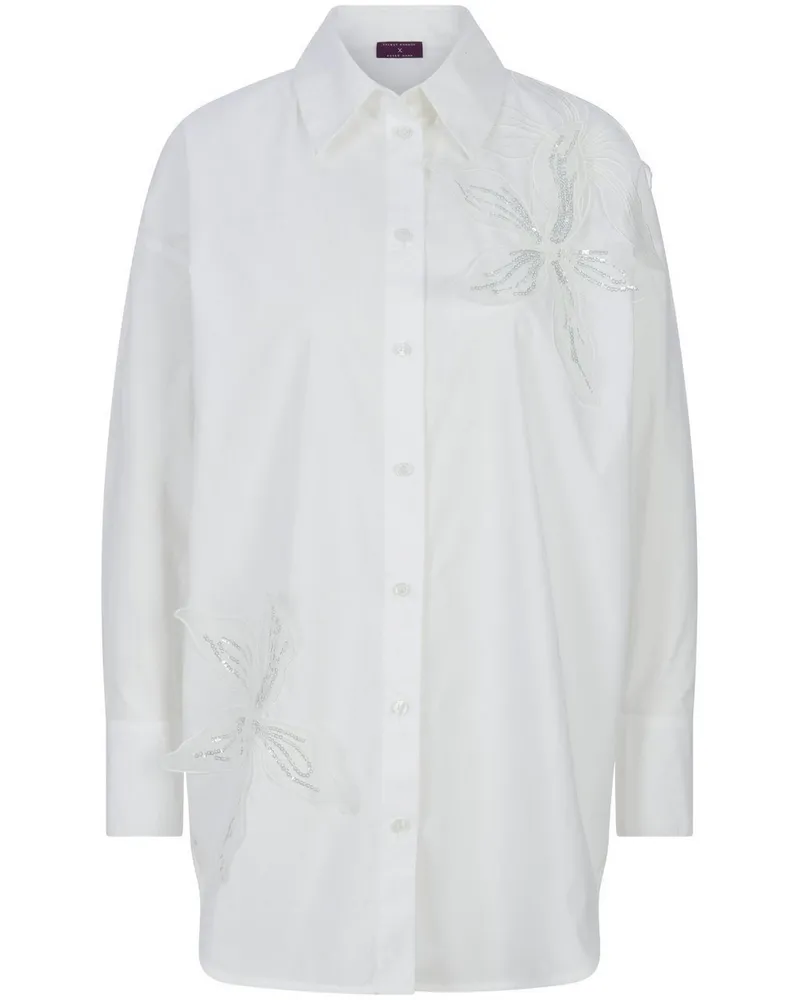 Talbot Runhof Long-Bluse  weiss Weiss