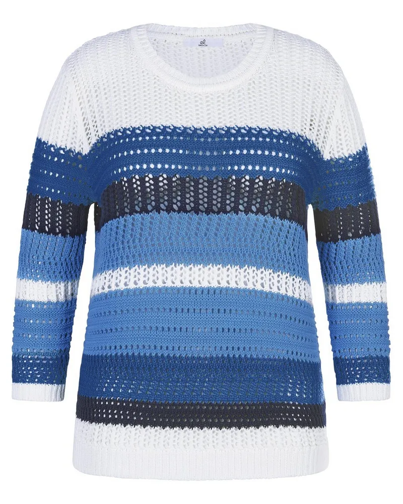 Anna Aura Rundhals-Pullover 3/4-Arm  weiss Weiss