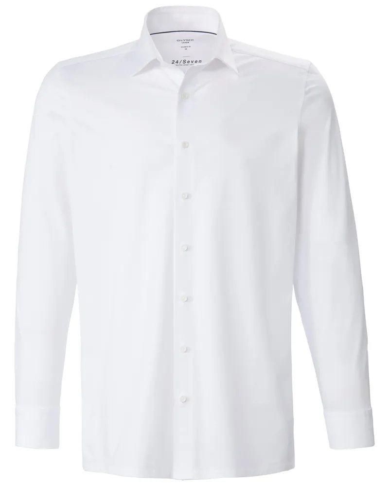 Olymp Jersey-Hemd  Luxor weiss Weiss
