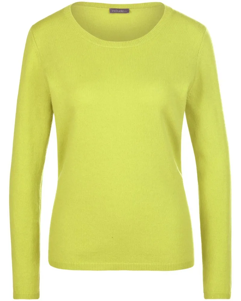 Include Rundhals-Pullover aus Schurwolle und Kaschmir  grün Grün