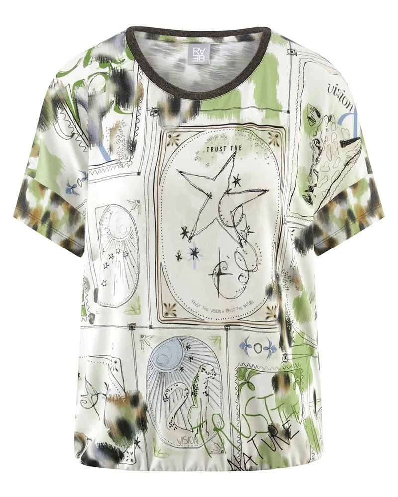 Rabe Rundhals-Shirt  weiss Weiss