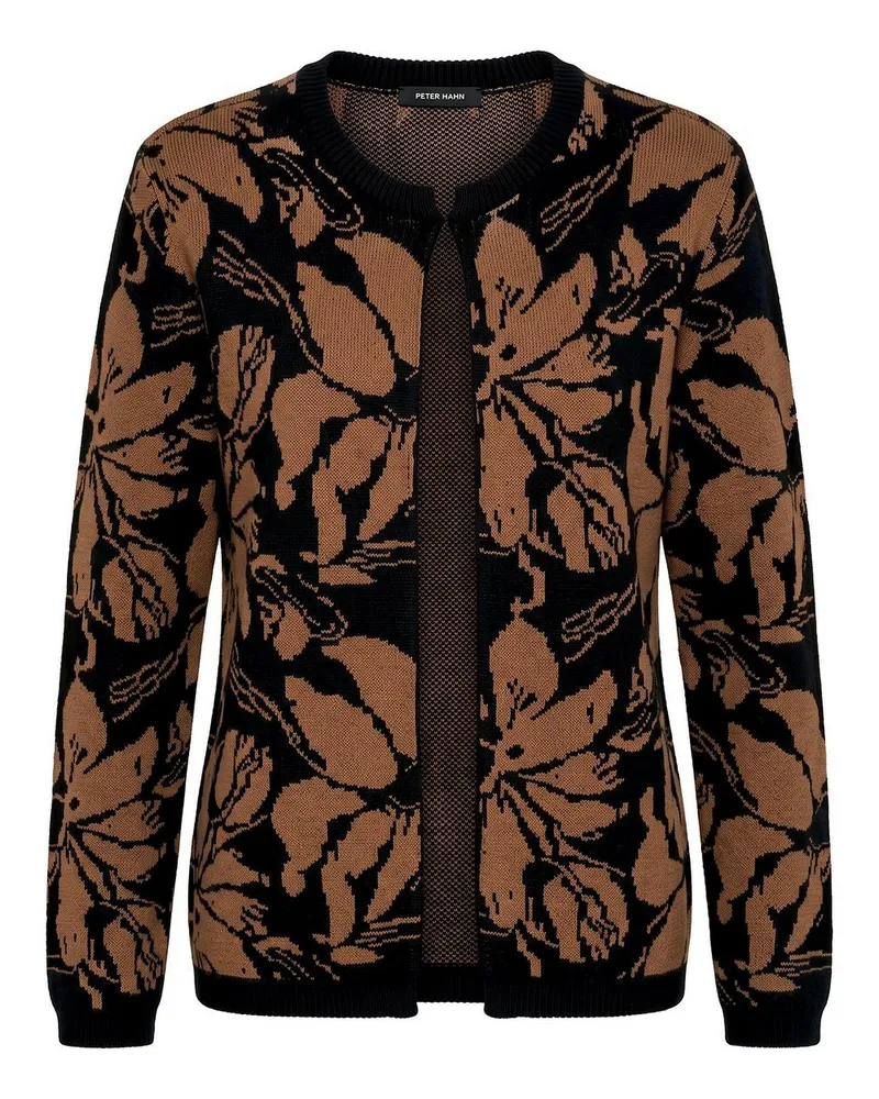 Peter Hahn Strickjacke  schwarz Schwarz