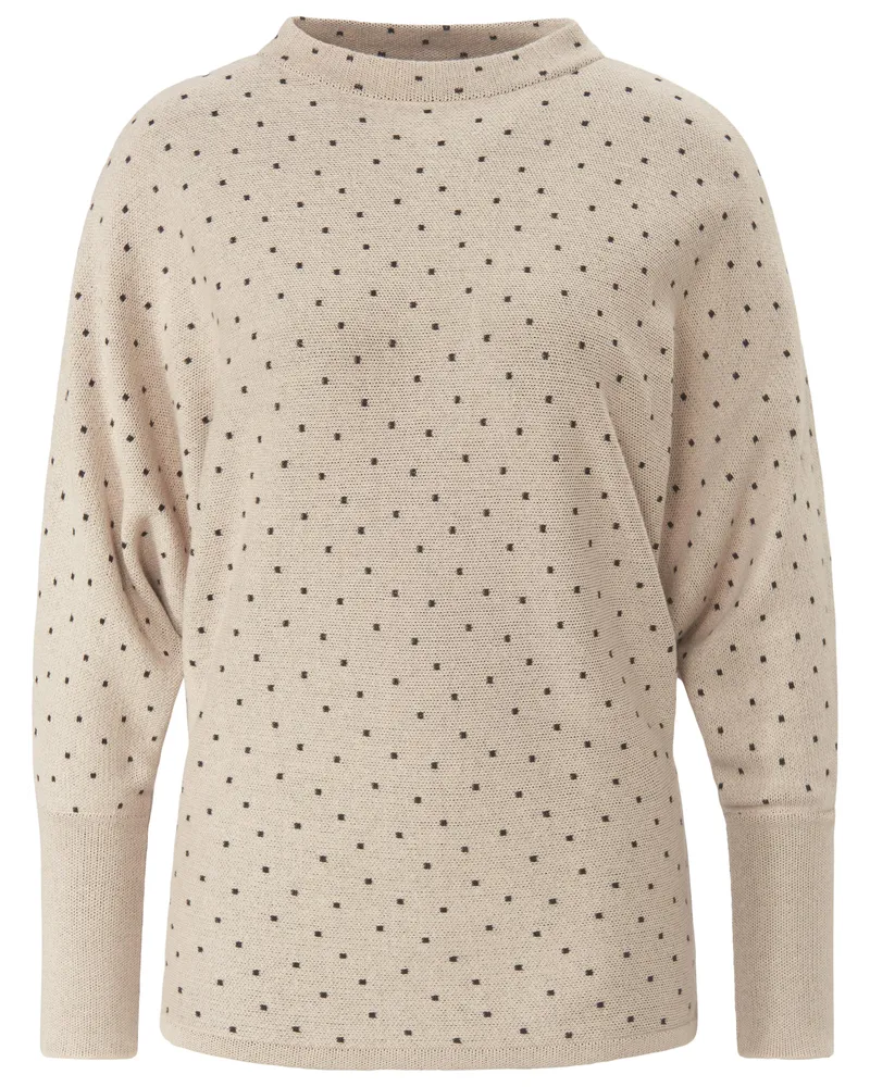 Peter Hahn Pullover Stehbundkragen  beige Beige