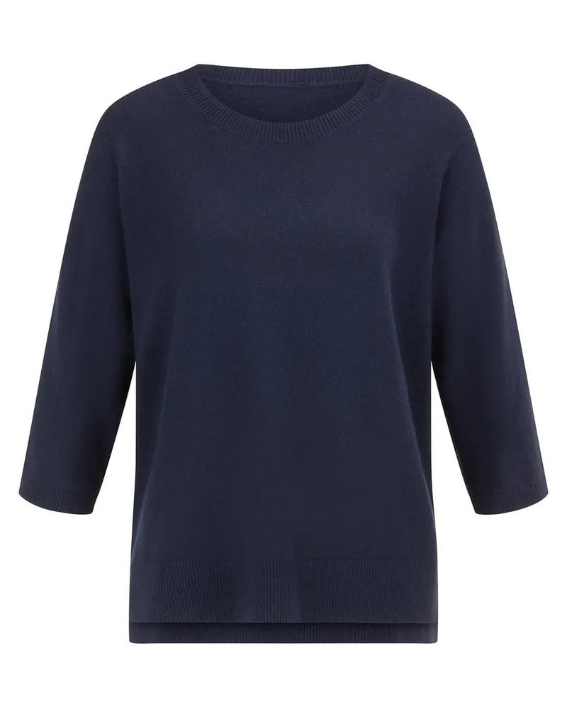 Peter Hahn Rundhals-Pullover  blau Blau