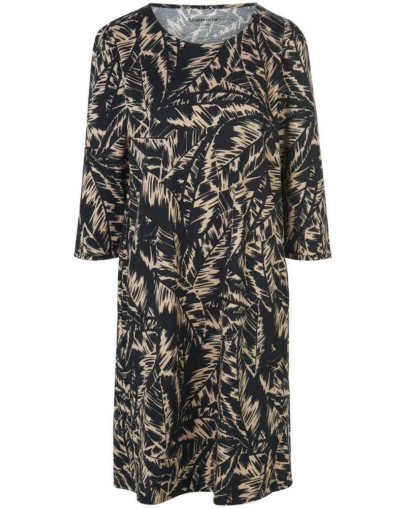 Green Cotton Jersey-Kleid Emma  schwarz Schwarz