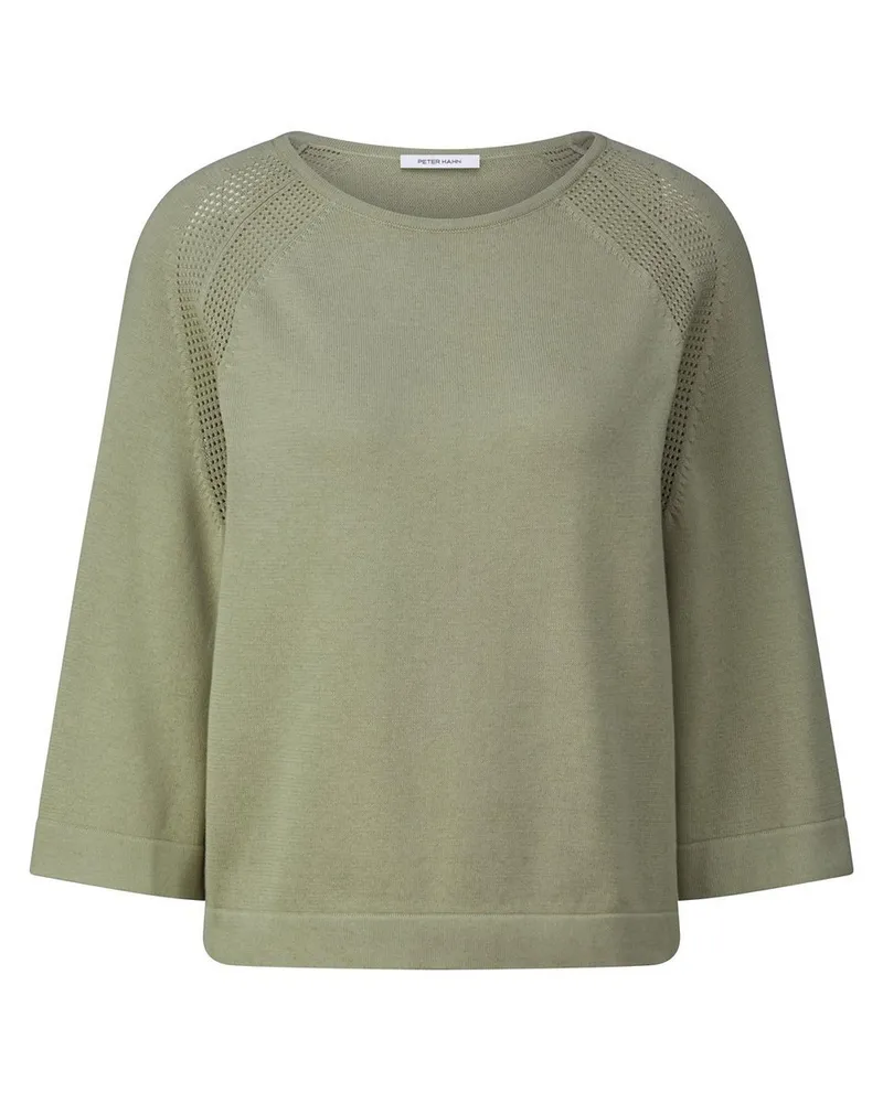 Peter Hahn Pullover U-Boot-Ausschnitt  grün Grün