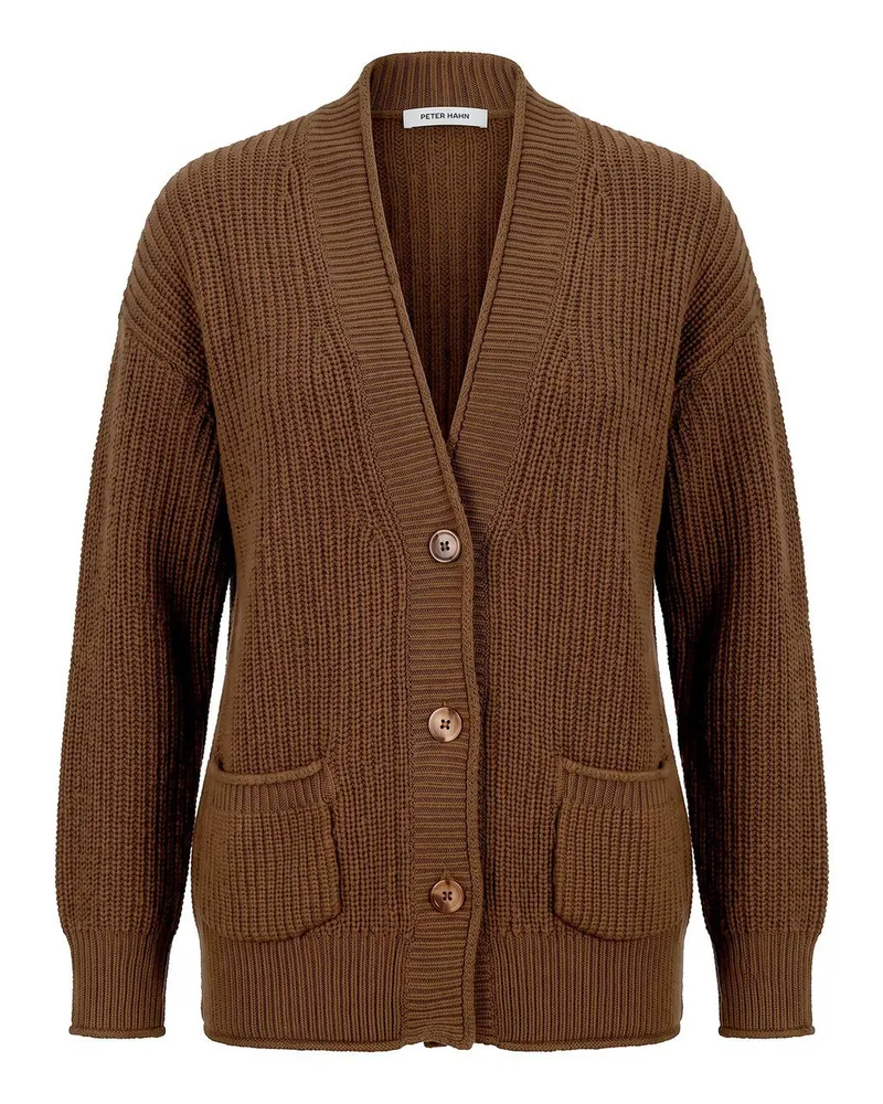 Peter Hahn Strickjacke  braun Braun