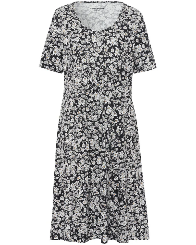 Green Cotton Jersey-Kleid Selma  schwarz Schwarz