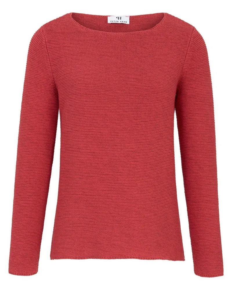 Peter Hahn Rundhals-Pullover  rot Rot