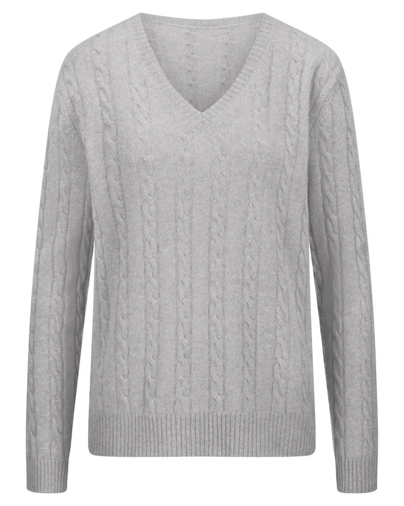 Peter Hahn V-Pullover  grau Grau