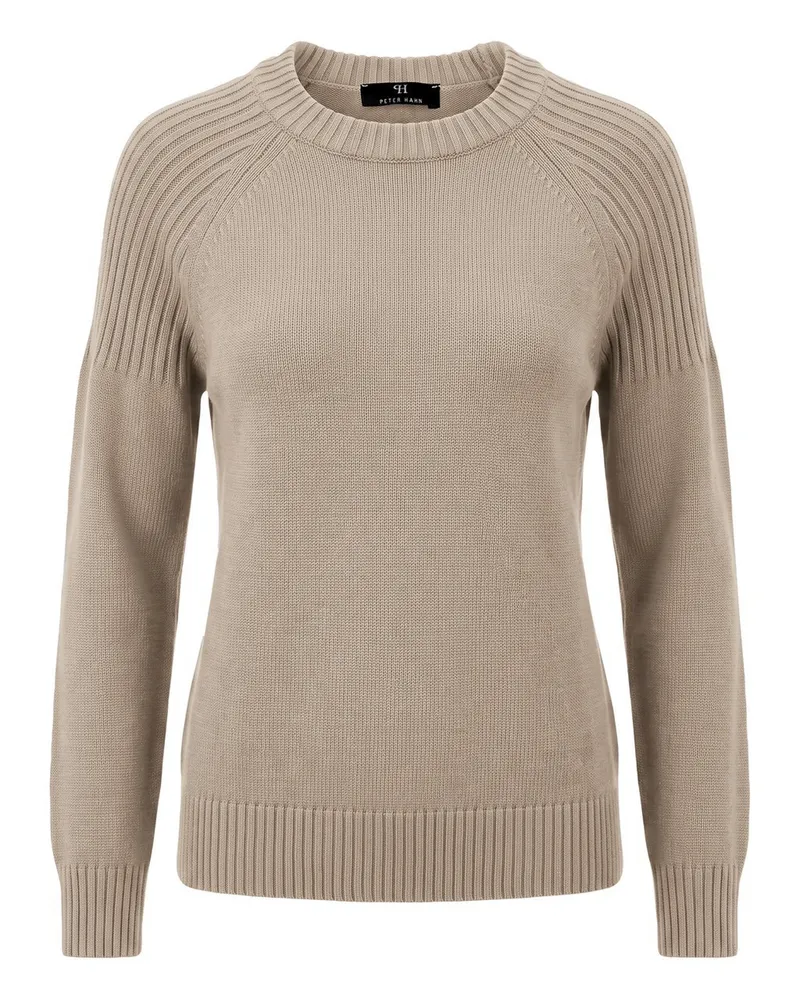Peter Hahn Rundhals-Pullover  beige Beige