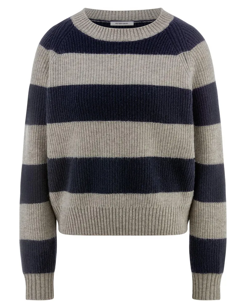 Peter Hahn Rundhals-Pullover  grau Grau