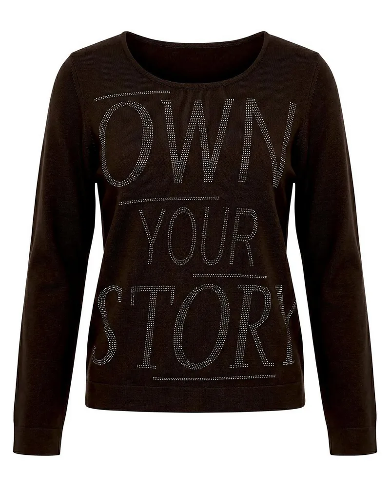 Basler Rundhals-Pullover  braun Braun