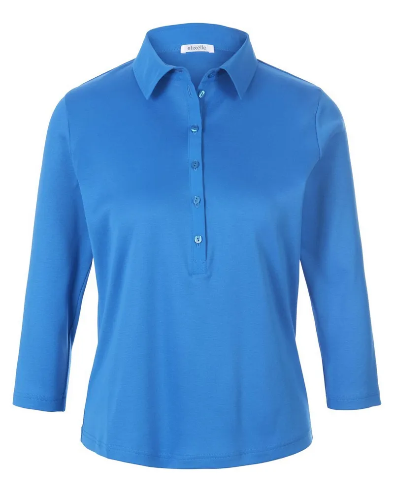 Efixelle Polo-Shirt 3/4-Arm  blau Blau