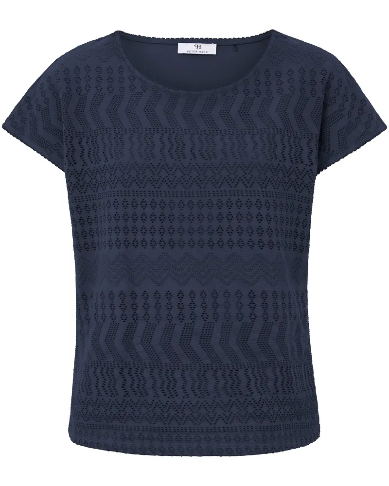 Peter Hahn Rundhals-Shirt  blau Blau