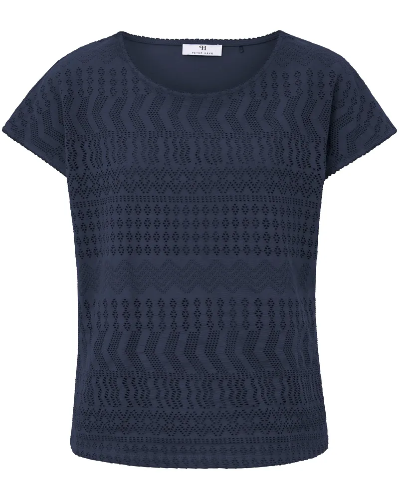 Peter Hahn Rundhals-Shirt  blau Blau