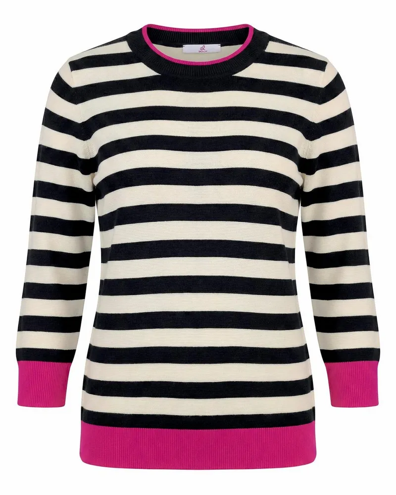 Emilia Lay Rundhals-Pullover  schwarz Schwarz