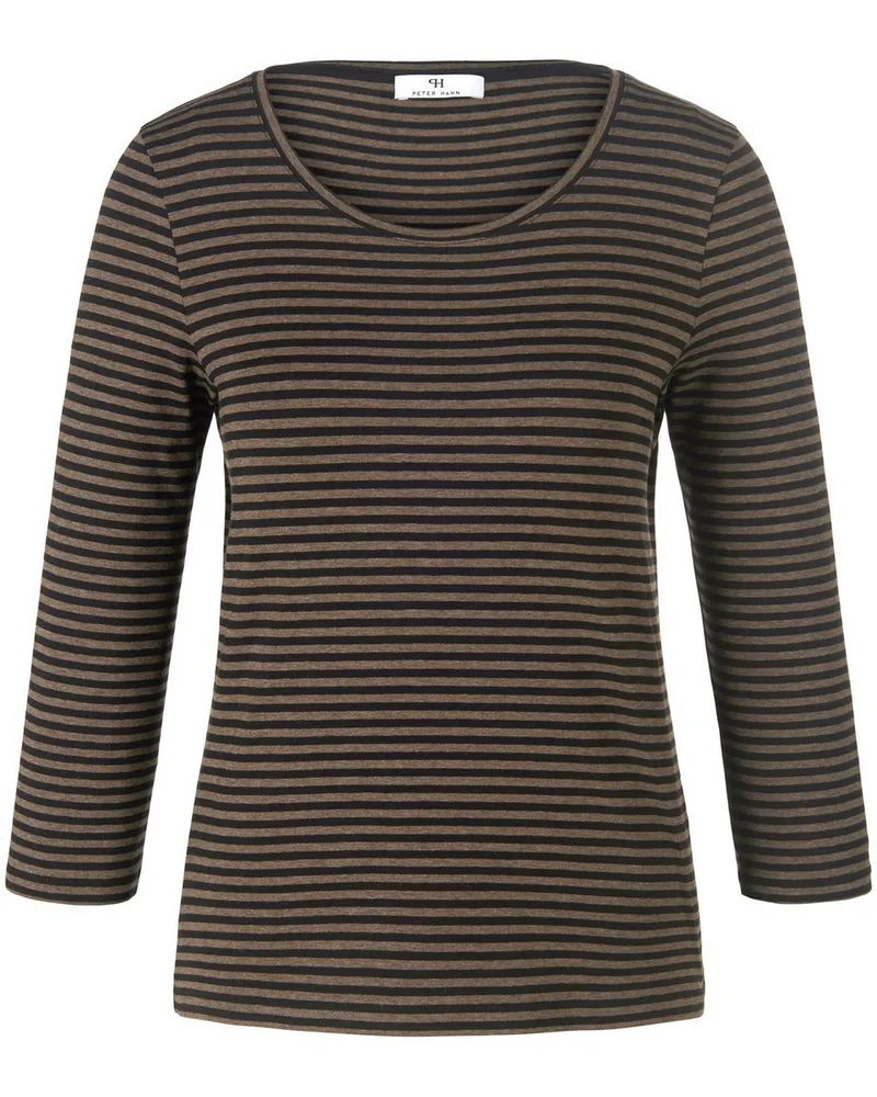 Peter Hahn Rundhals-Shirt 3/4-Arm  schwarz Schwarz