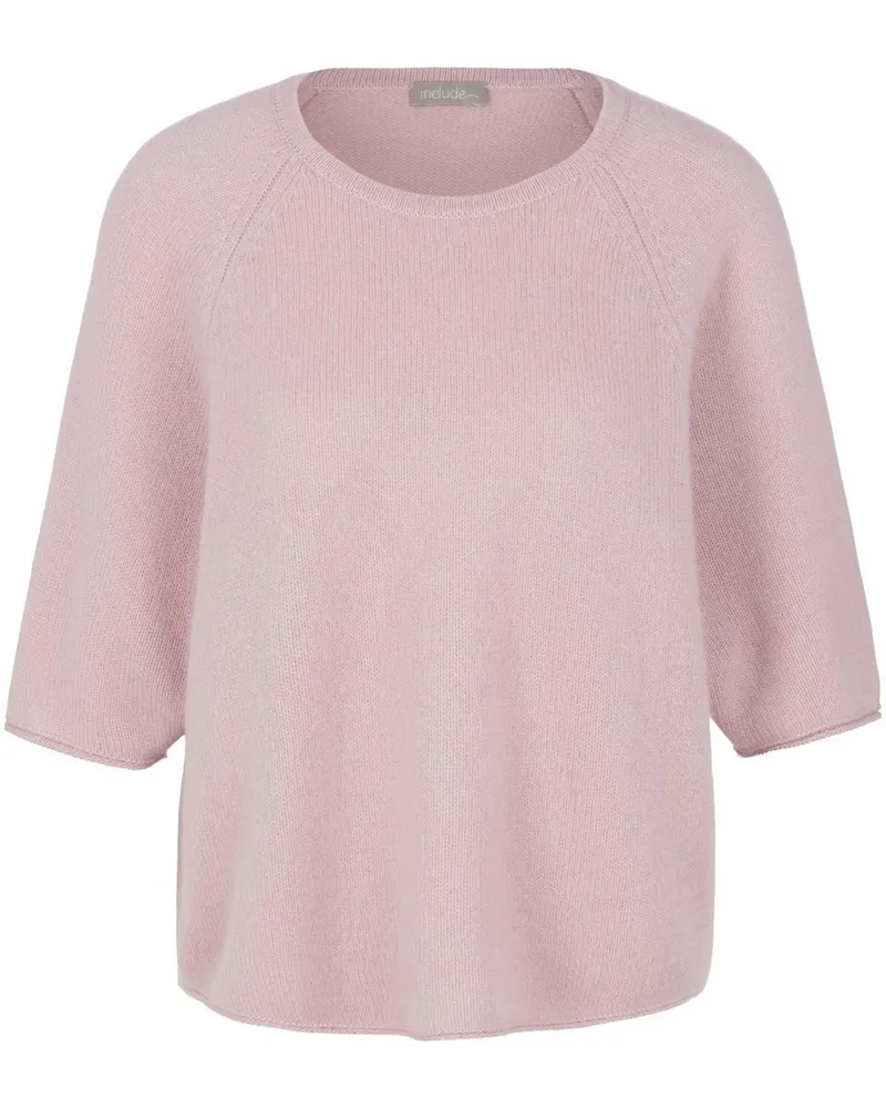 Peter Hahn Rundhals-Pullover Raglan-Halb­arm  rosé Rosé