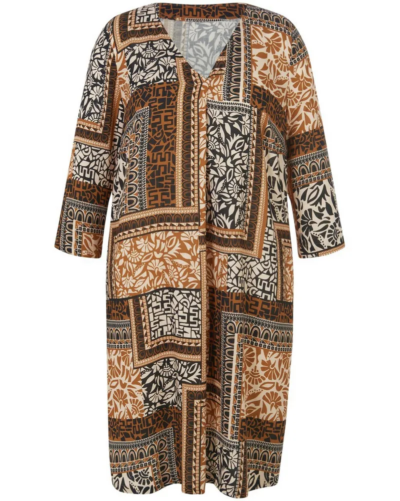 Emilia Lay Kleid V-Ausschnitt  mehrfarbig Mehrfarbig