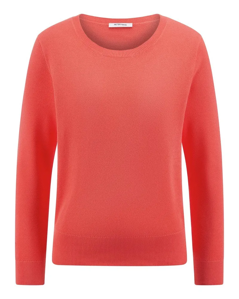 Peter Hahn Rundhals-Pullover aus 100% SUPIMA-Baumwolle  rot Rot