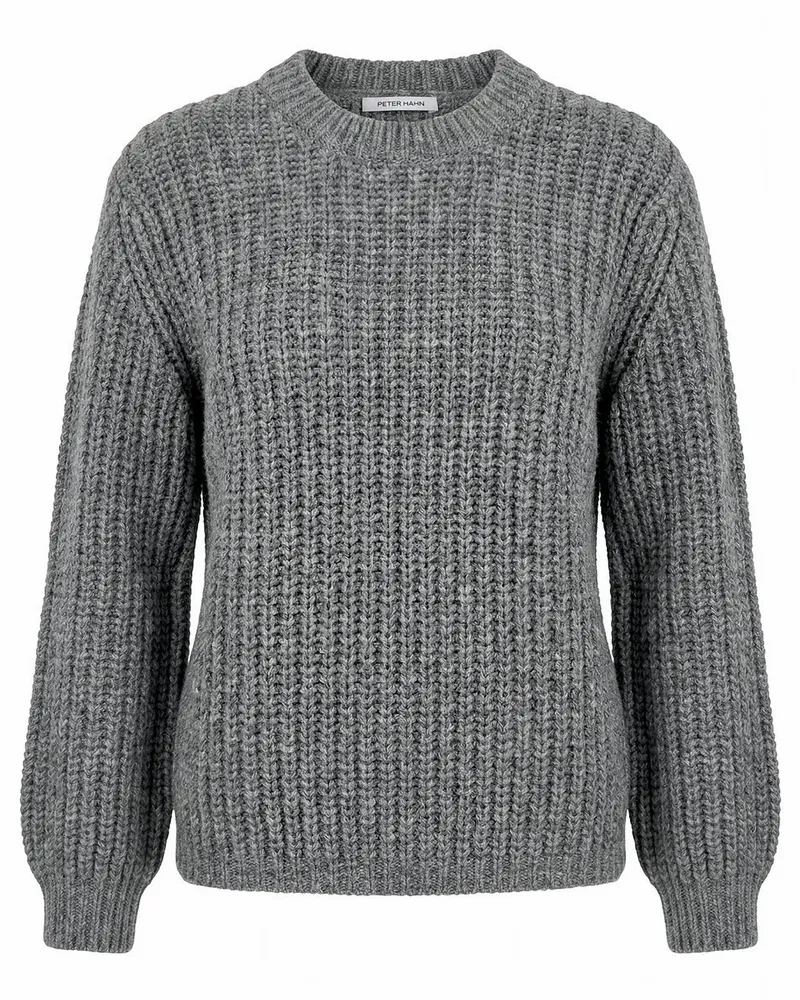 Peter Hahn Rundhals-Pullover  grau Grau