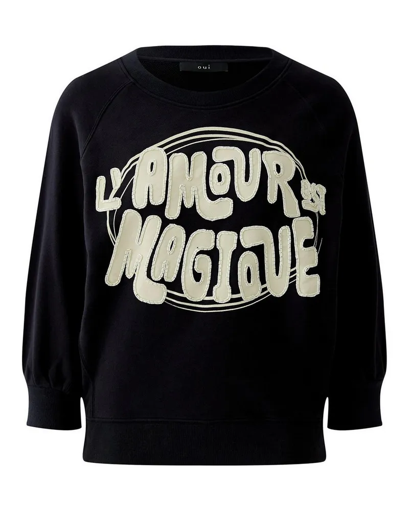 Oui  Sweatshirt  schwarz Schwarz