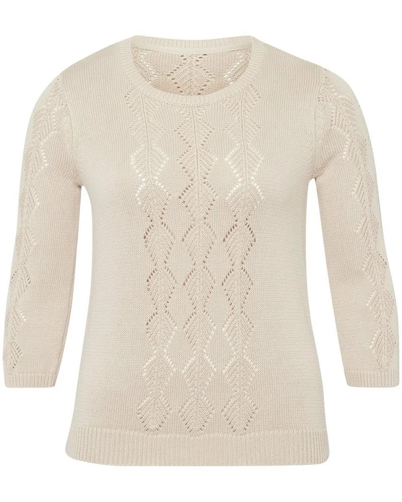 Anna Aura Rundhals-Pullover  beige Beige