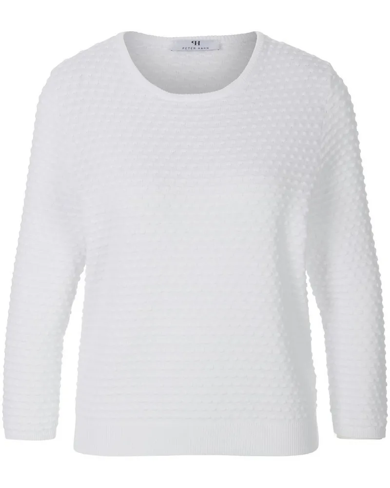 Peter Hahn Rundhals-Pullover aus 100% SUPIMA®-Baumwolle  weiss Weiss