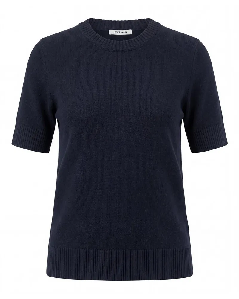 Peter Hahn Rundhals-Pullover  blau Blau