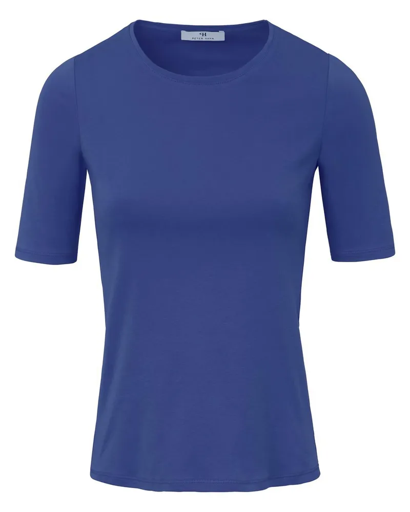 Peter Hahn Rundhals-Shirt  blau Blau
