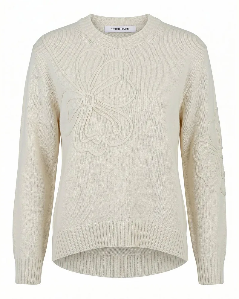 Peter Hahn Rundhals-Pullover  weiss Weiss
